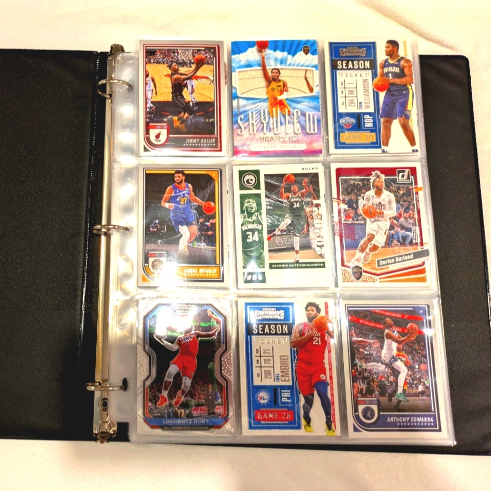 NBA Basketball Trading Cards Binder Collection 🏀 100 Basketball Card Lot 🔥
